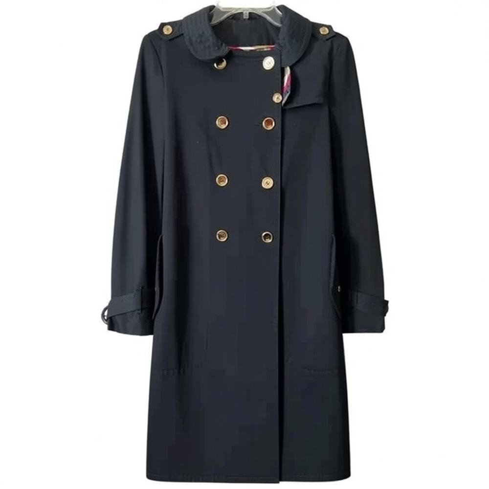 Coach 1941 Trench Coat Collared XS Navy Timeless Style - Picture 5 of 10